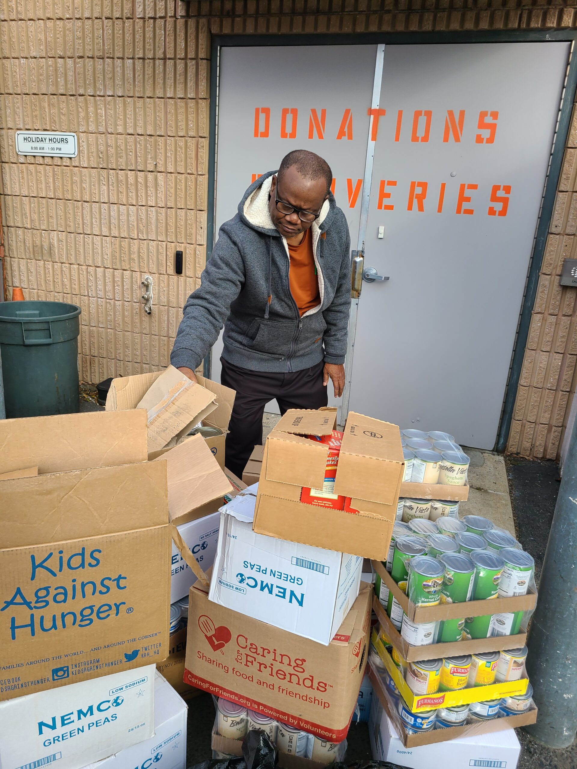 Bibles and Food Donations in Charity Care Homes