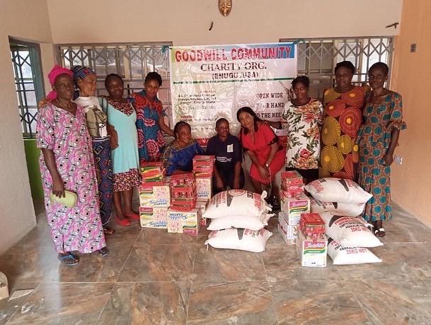 Sharing Food to the needies in Africa